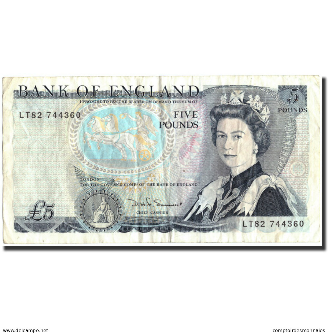 Billet, Grande-Bretagne, 5 Pounds, Undated (1973-80), Undated, KM:378c, TB - 5 Pounds