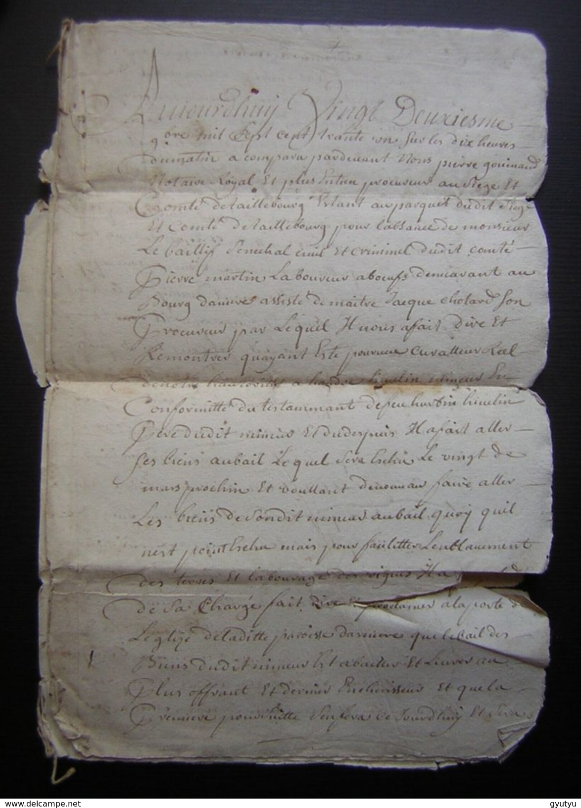 1730 Tailleboug Charente Document Juridique De 6 Pages Concernant Pierre Martin - Manuscritos