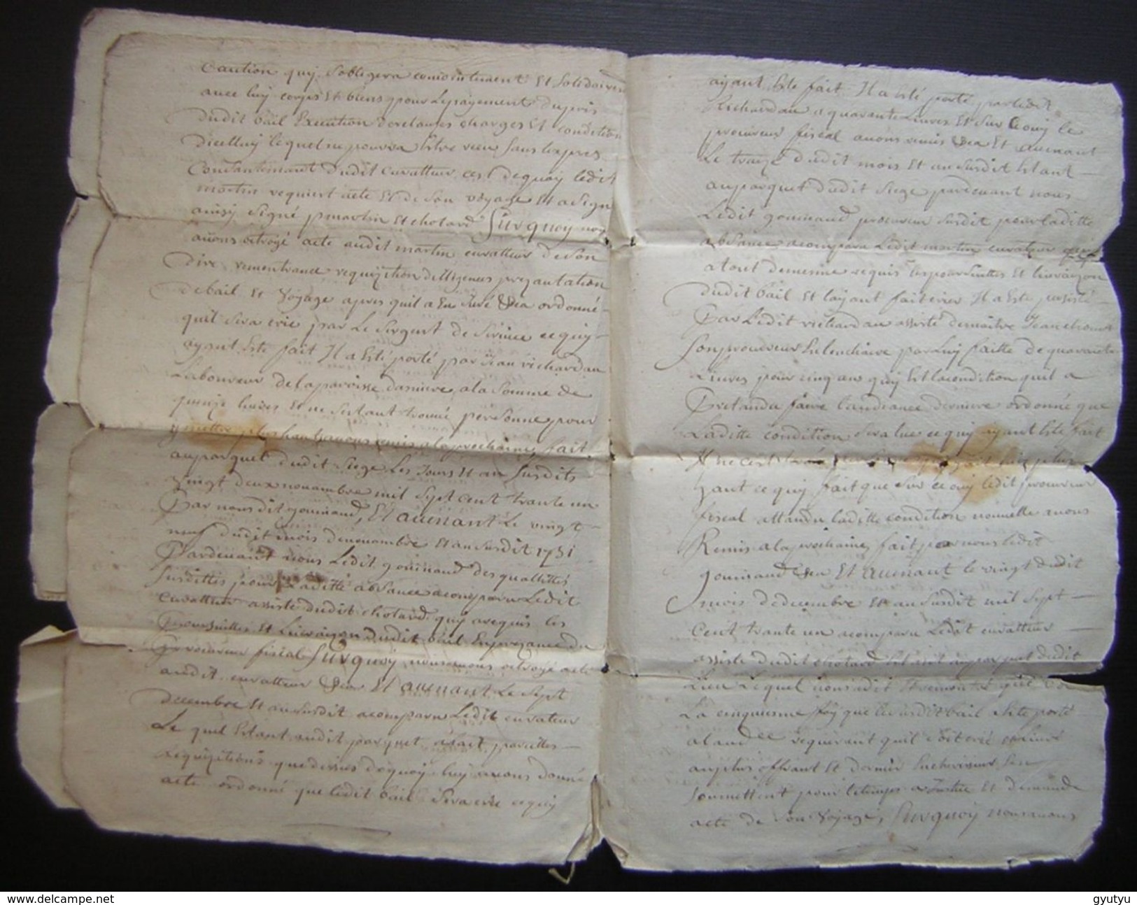 1730 Tailleboug Charente Document Juridique De 6 Pages Concernant Pierre Martin - Manuscripten