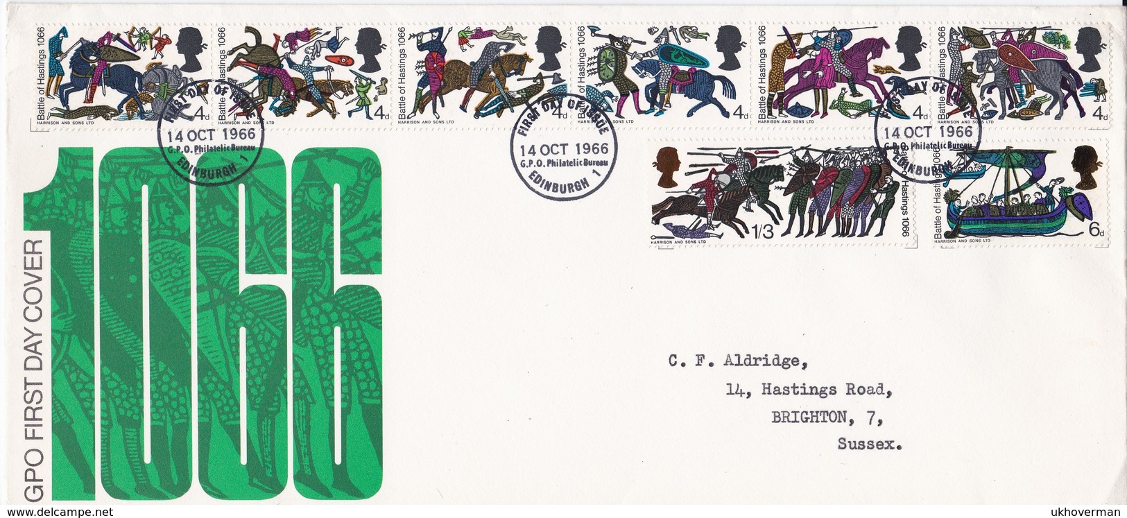 GB>>BATTLE OF HASTINGS>EDINBURGH POSTMARK - 1952-1971 Pre-Decimal Issues