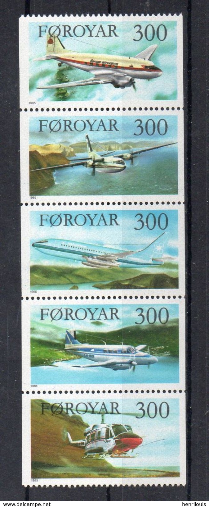 Iles FEROE  Timbres Neufs ** De 1985 ( Ref 607 E )  Transport  Avion - Féroé (Iles)