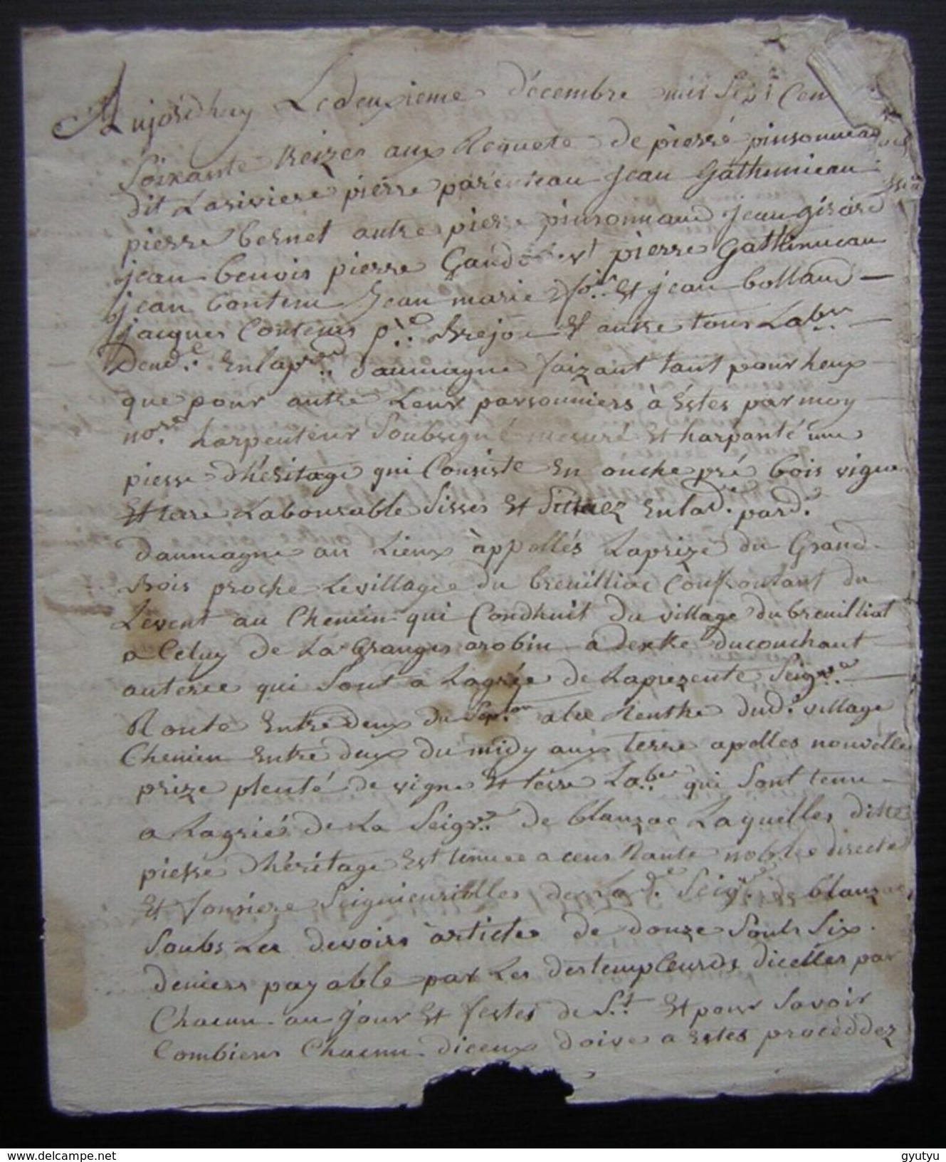 1773 Charente, Paroisse D'Aumagne Partage D'héritage, Nombreux Noms 6 Pages, à Voir ! - Manuscrits