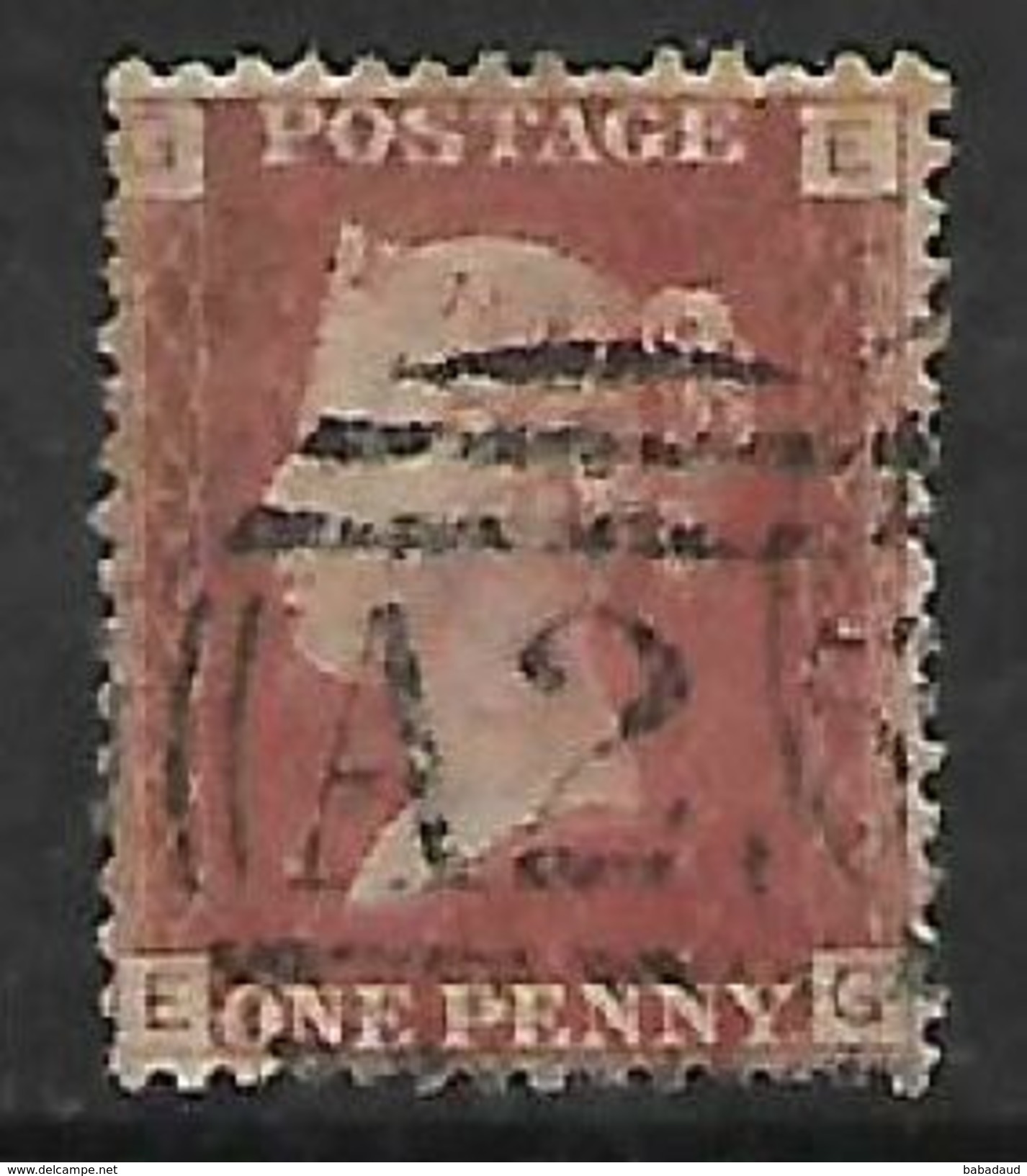 Great Britain Queen Victoria, 1858,  1d Red Perforated,plate No 121 Used In Malta, "A25" Bonc - Malta (...-1964)