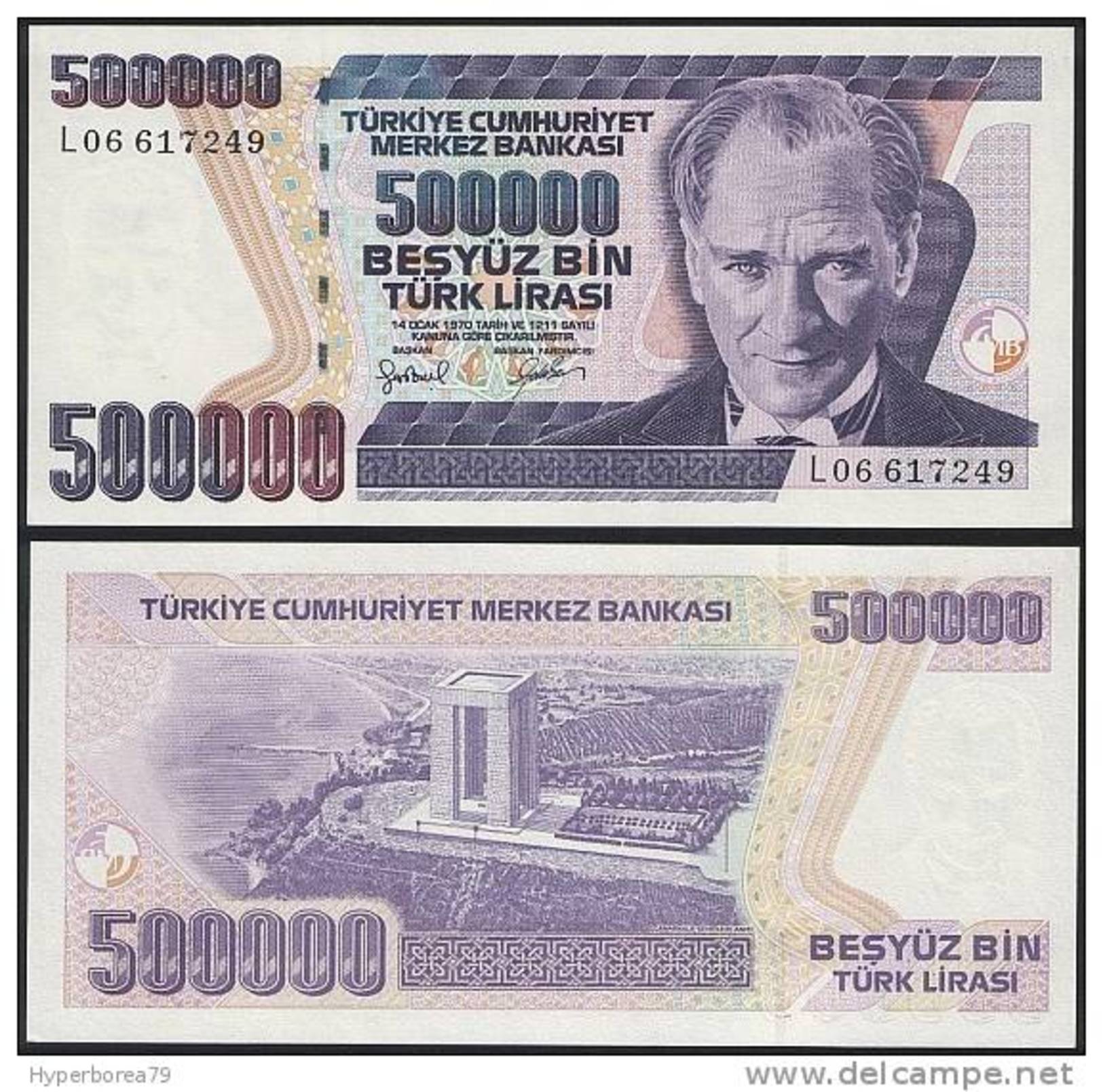 Turkey P 212 - 500000 500.000 Lira 1998 - UNC - Turchia