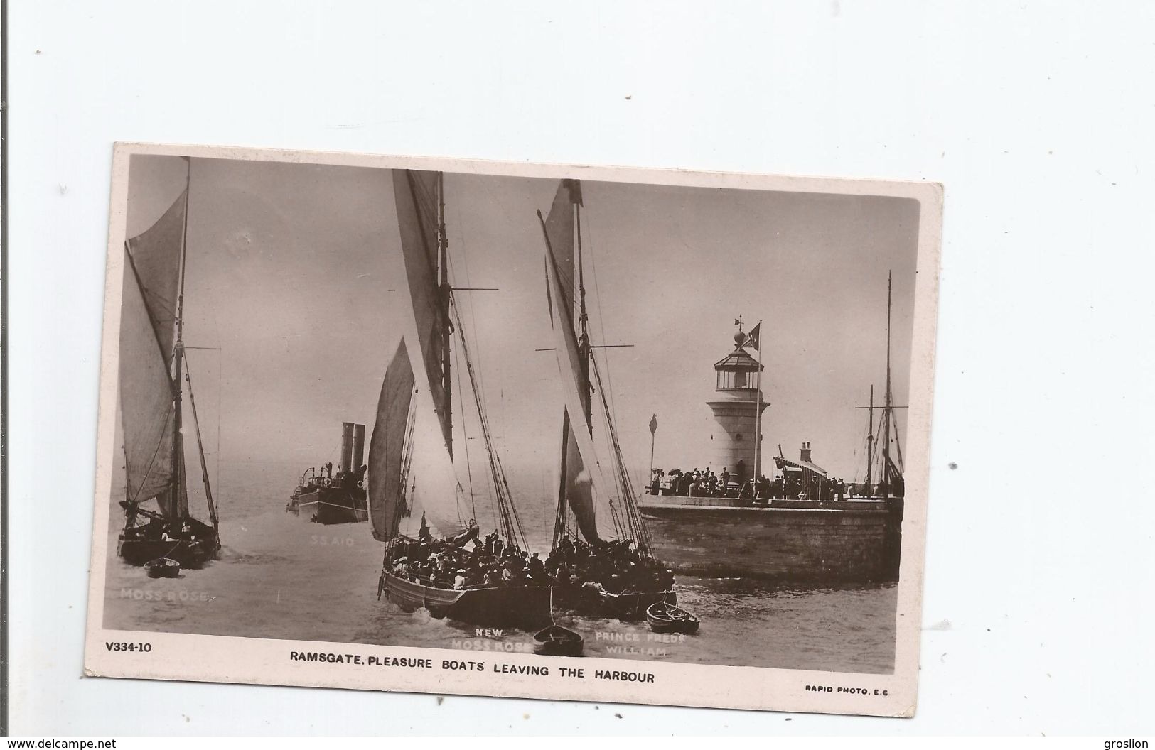 RAMSGATE 334.10 PLEASURE BOATS LEAVING THE HARBOUR 1909 - Ramsgate