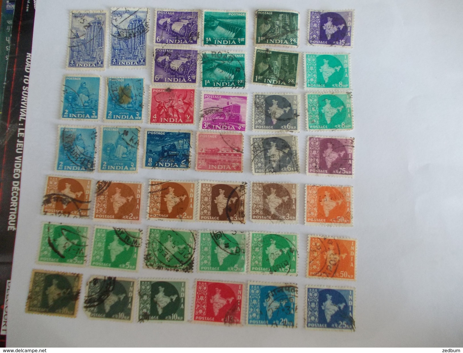 TIMBRE Inde India Valeur 11.70 &euro; - Used Stamps