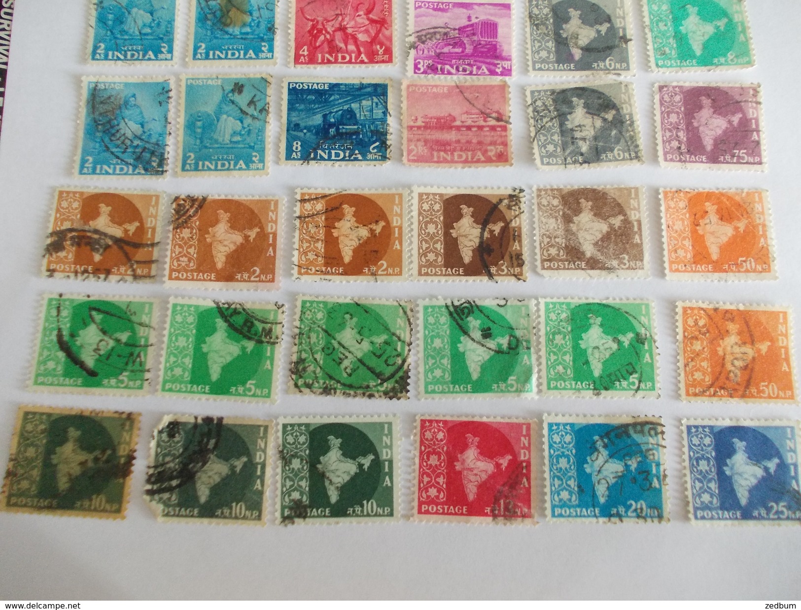 TIMBRE Inde India Valeur 11.70 &euro; - Used Stamps