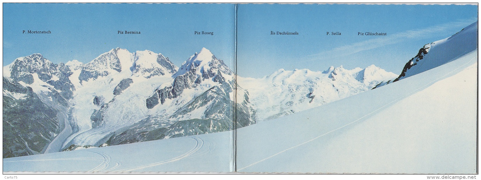 Suisse - Aussicht Von Der Endstation Der Luftseilbahn Von Silvaplana - Piz Corvatsch - Carte 3 Volets - Silvaplana