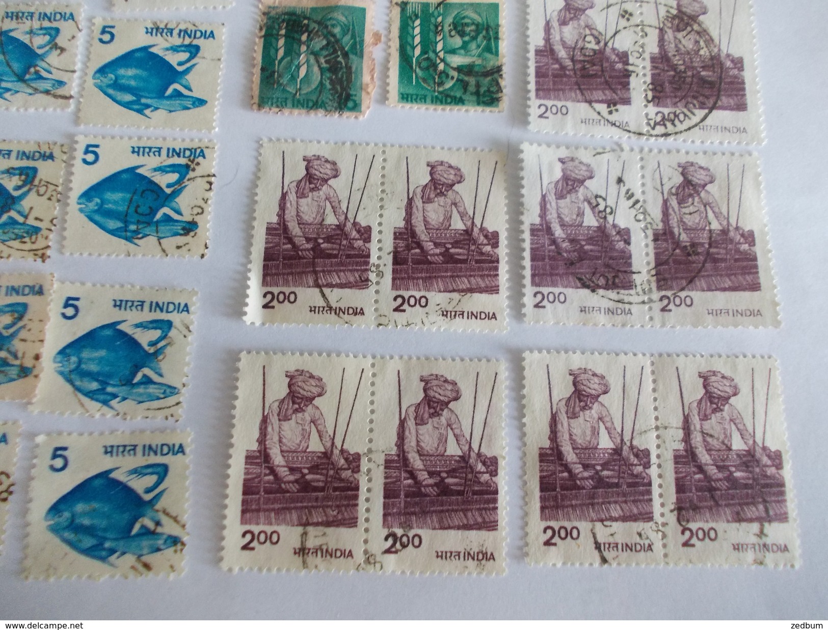 TIMBRE Inde India Valeur 9.90 &euro; - Used Stamps