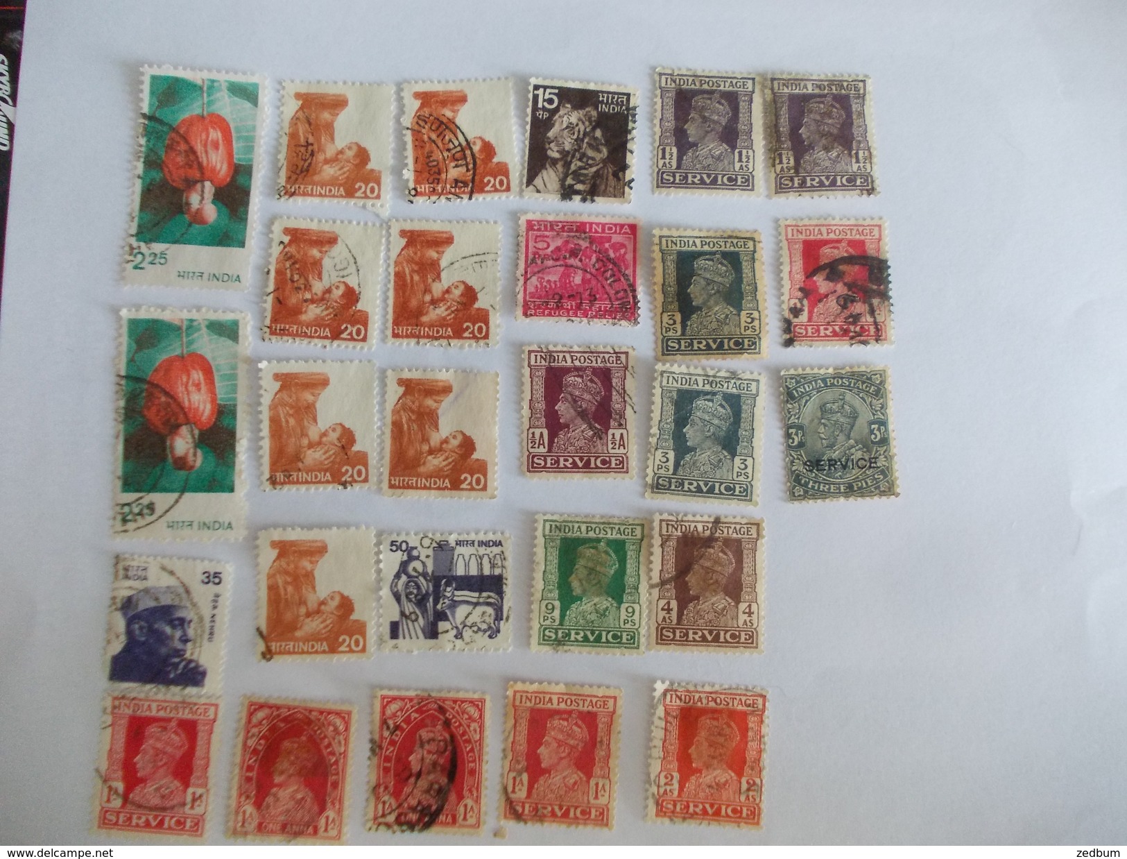 TIMBRE Inde India Valeur 6.40 &euro; - Used Stamps