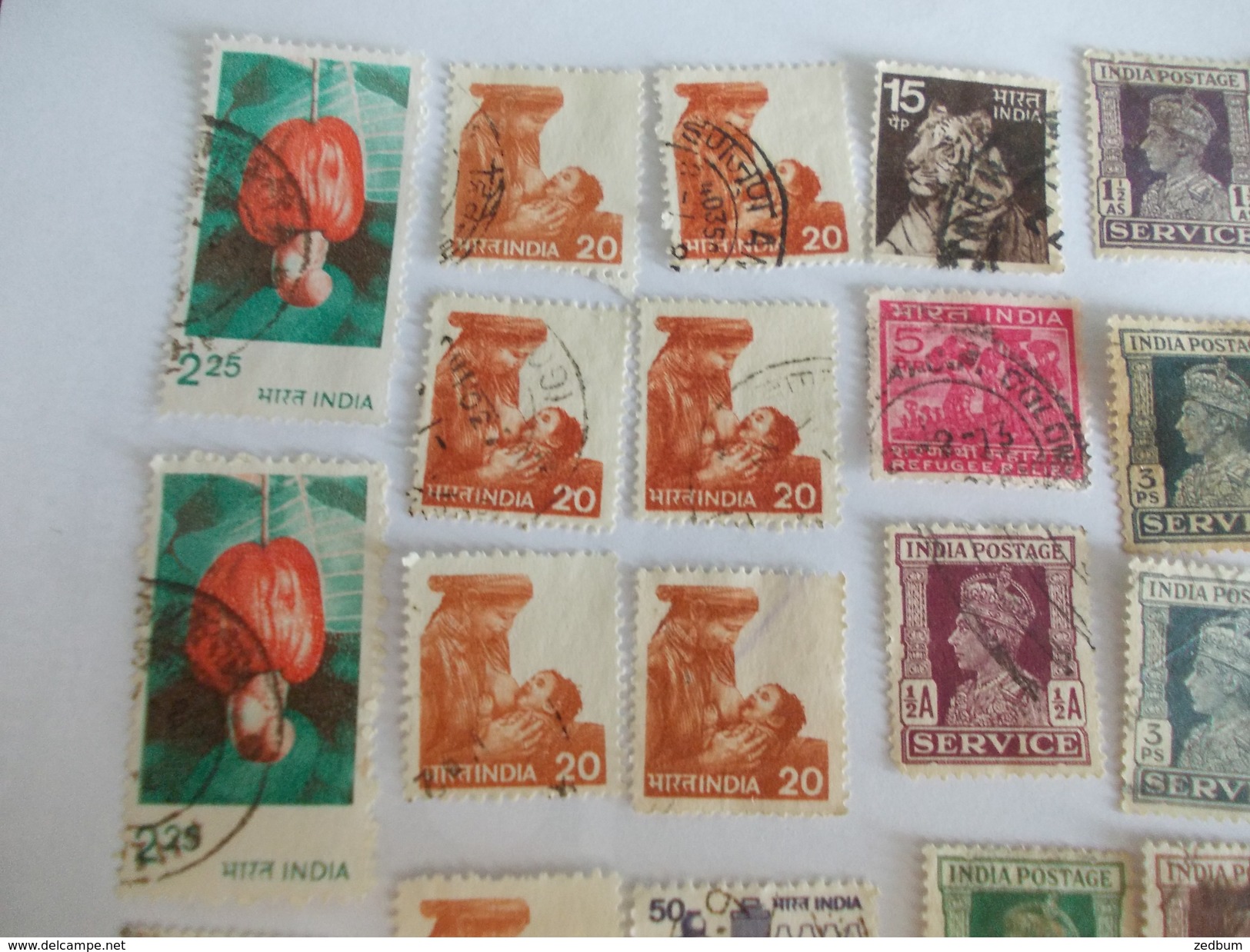 TIMBRE Inde India Valeur 6.40 &euro; - Usados