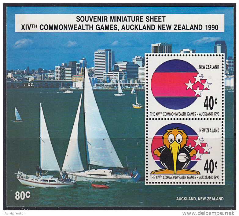 A0864 NEW ZEALAND 1990, SG MS1538b 14th Commonwealth Games, Auckland,  MNH - Unused Stamps