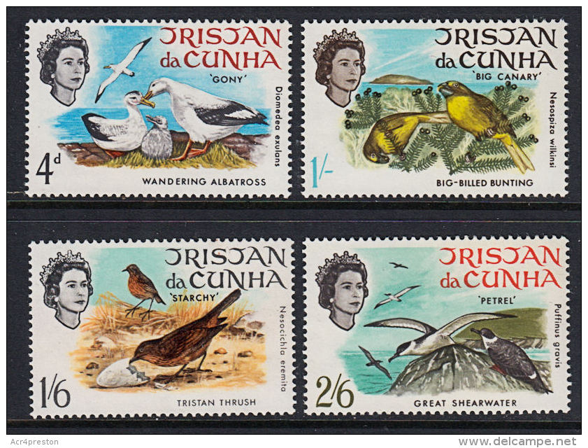 A0875 TRISTAN DA CUNHA 1968 SG 113-6 Birds  MNH - Tristan Da Cunha