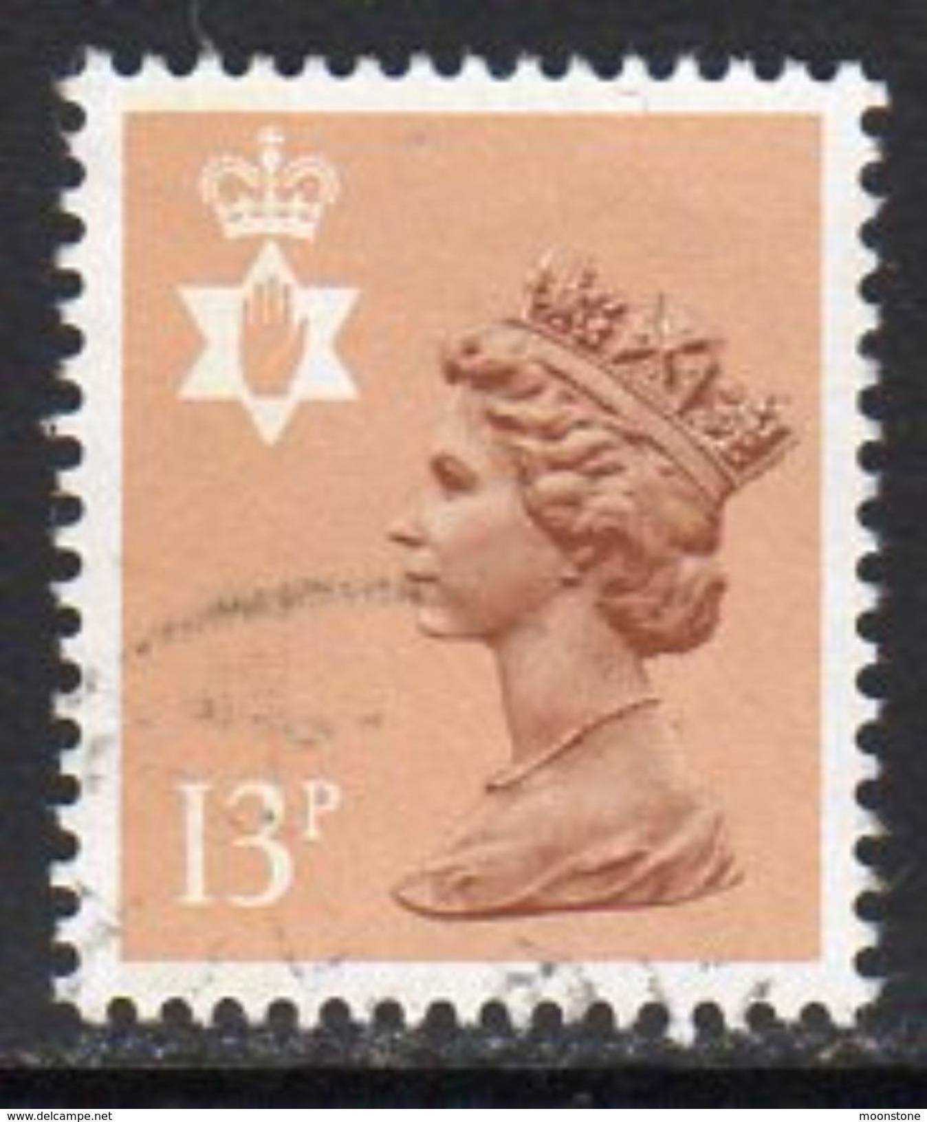 GB N. Ireland 1971-93 13p Questa Regional Machin,Type II, Used, SG 37Ea - Northern Ireland