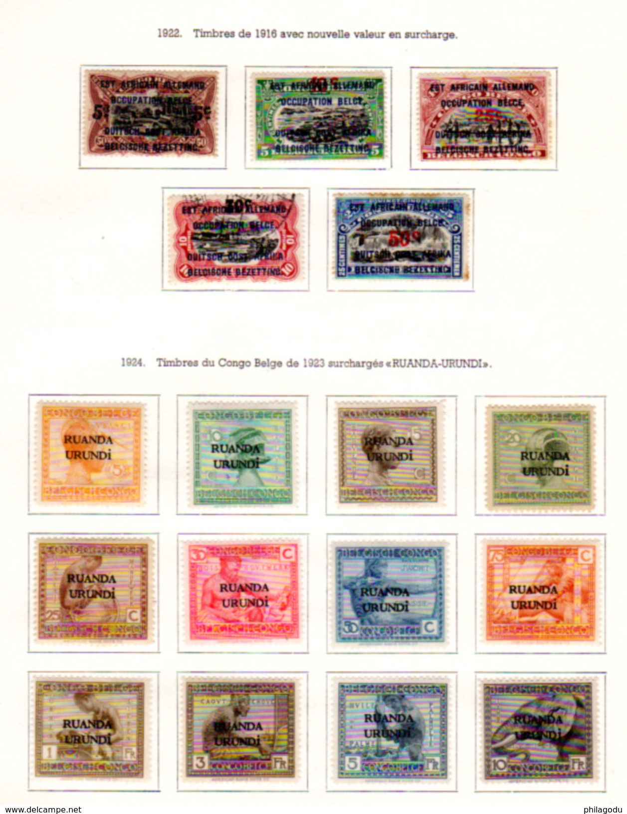 1924-25   Surcharge De Malines, Congo Belge Surchargés, 45 / 78 *, Cote 60 &euro;, - Unused Stamps