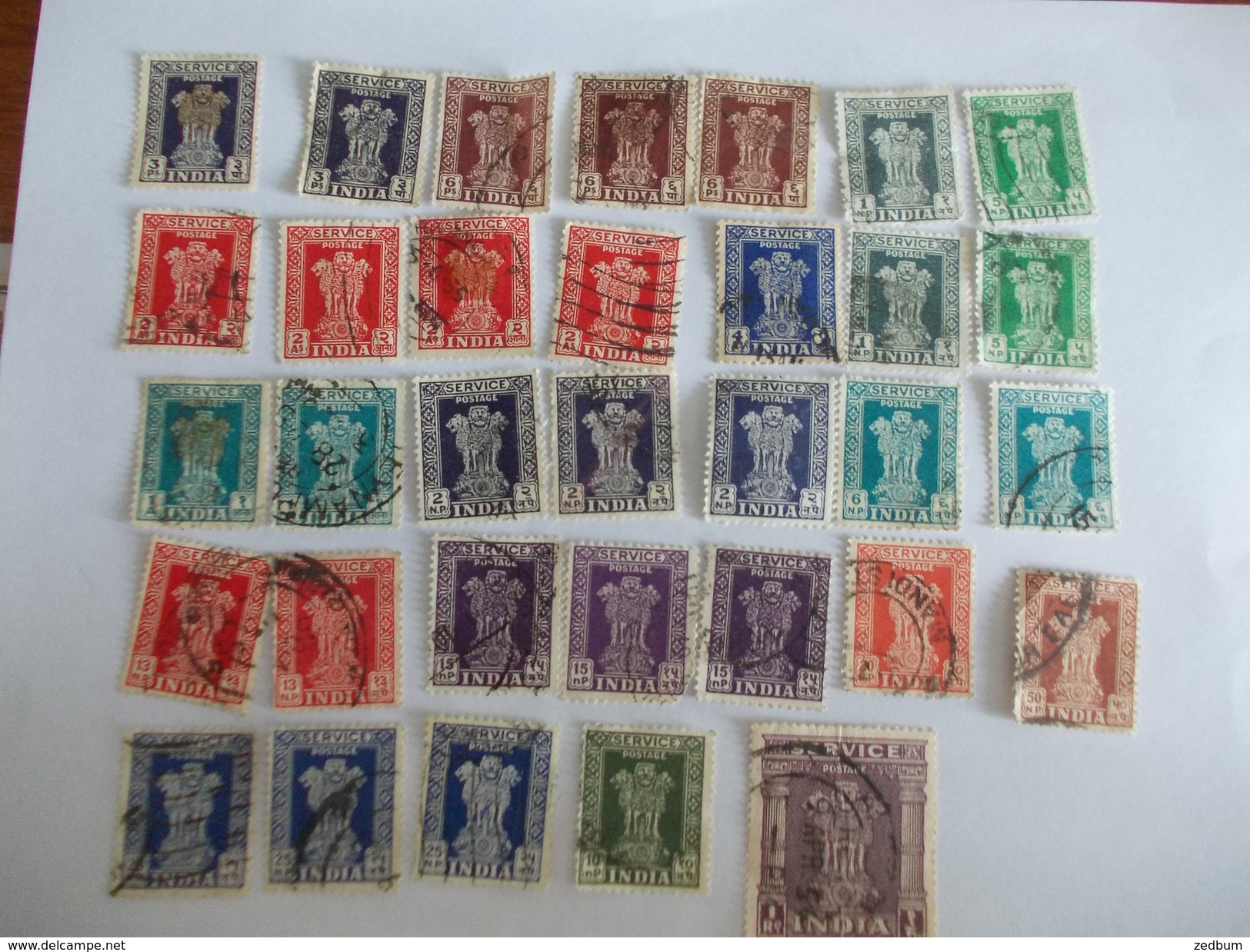 TIMBRE Inde India Valeur 18.45 &euro; - Used Stamps