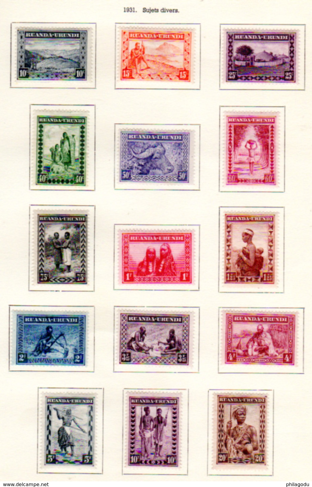 1929-34    Indigènes, Animaux, Paysages, Entre 79 Et 110*, Cote 31 &euro; - Neufs