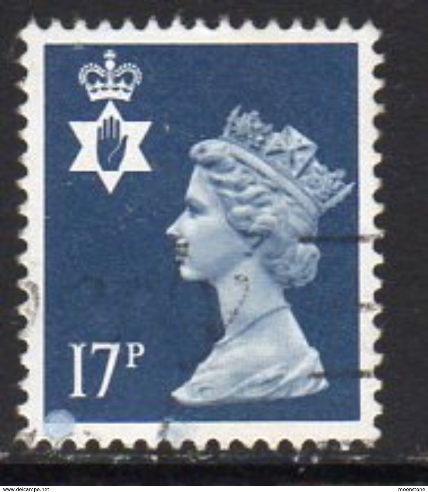 GB N. Ireland 1971-93 17p Deep Blue Questa Regional Machin, Used, SG 44 - Northern Ireland