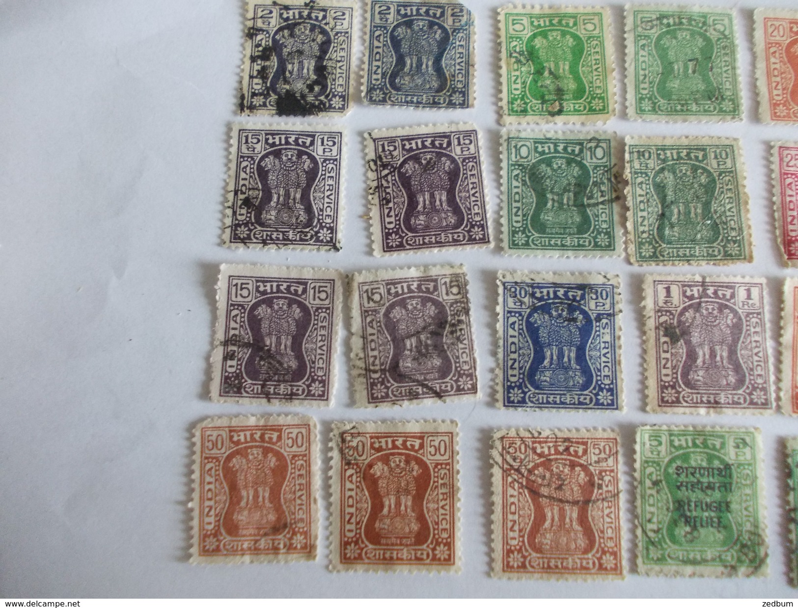 TIMBRE Inde India Valeur 32.10 &euro; - Oblitérés