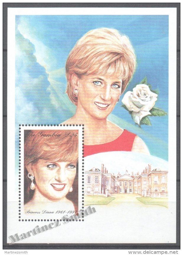 Gambia - Gambie 1997 Yvert BF 368, Tribute To Princess Diana - Miniature Sheet - MNH - Gambia (1965-...)