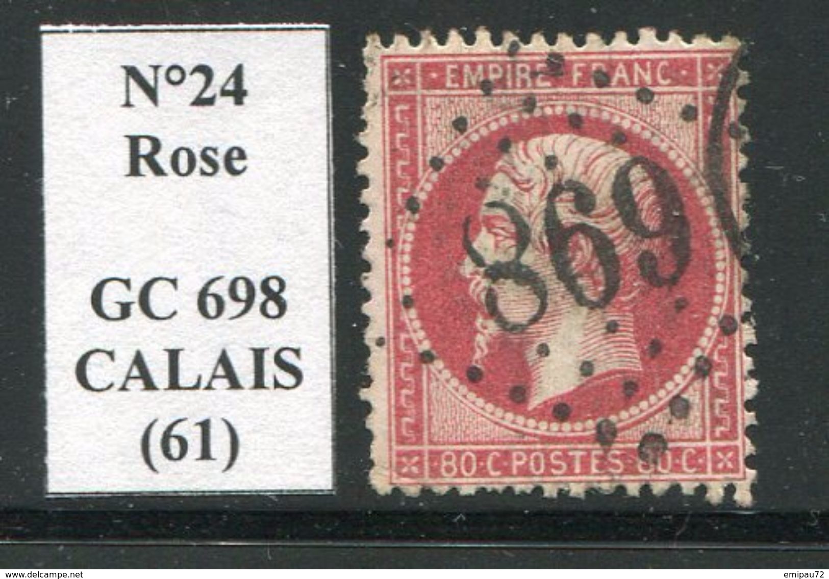 FRANCE- Y&T N°24- GC 698 (CALAIS 61) - Autres & Non Classés