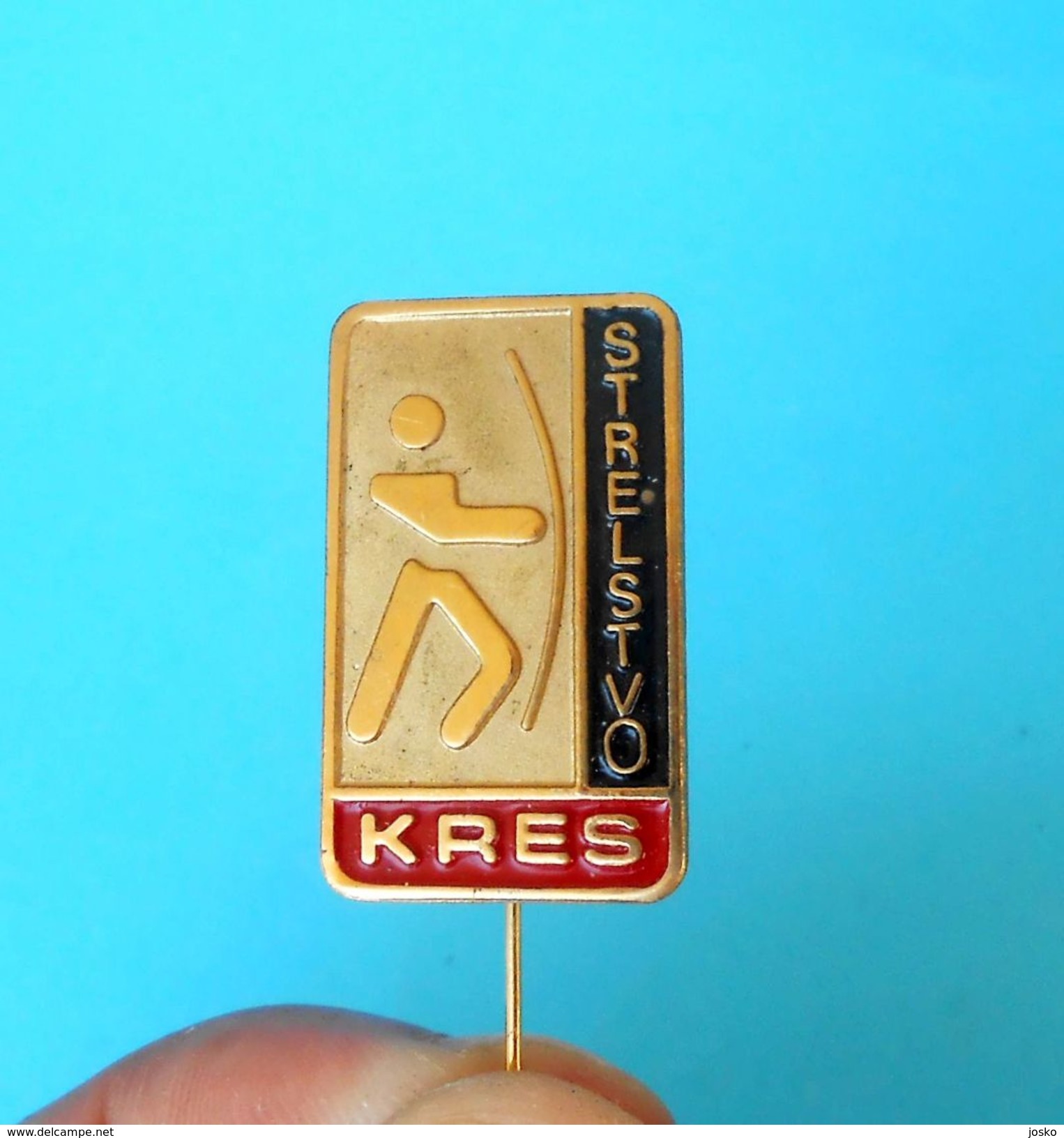 ARCHERY CLUB KRES - Sloveniia Old Larger Pin Badge Tir à L'arc Tiro Al Arco Bogenschießen Tiro Con L'arco  Tiro Com Arco - Archery