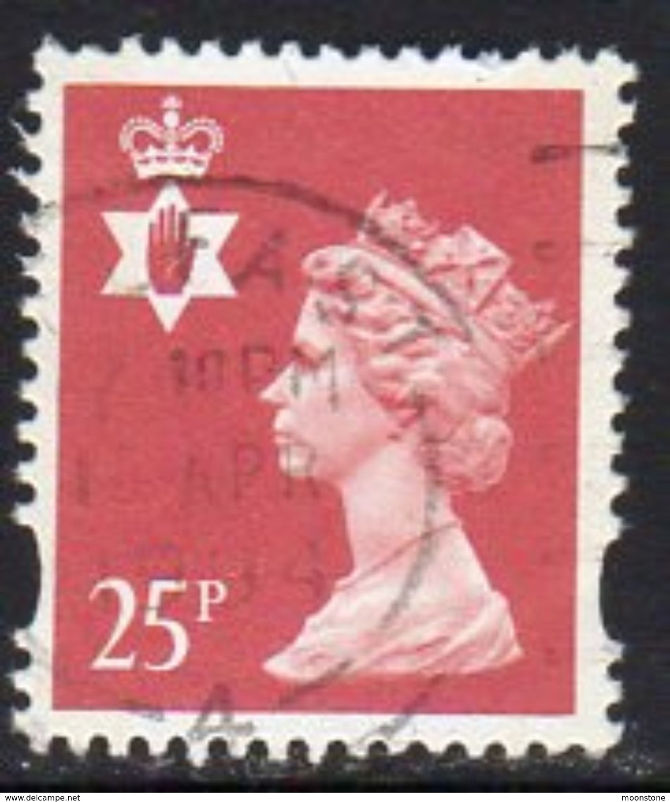 GB N. Ireland 1993-2000 25p Questa Elliptical Regional Machin, Used, SG 72 - Irlanda Del Norte