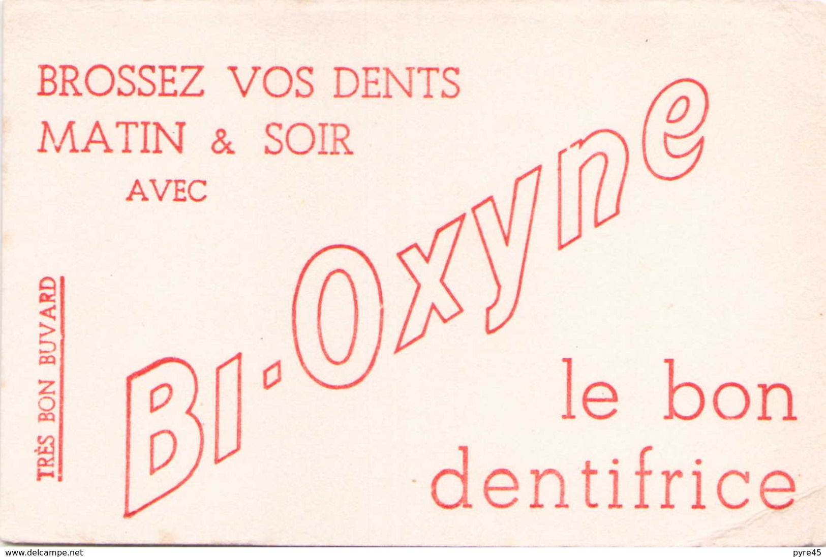 Buvard Dentifrice Bi-oxyne ( Tache, Pliure ) 17,5 Cm X 12 Cm - Parfums & Beauté