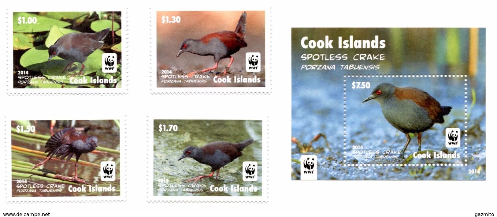Cook 2014, WWF, Birds, 4val +BF - Albatros