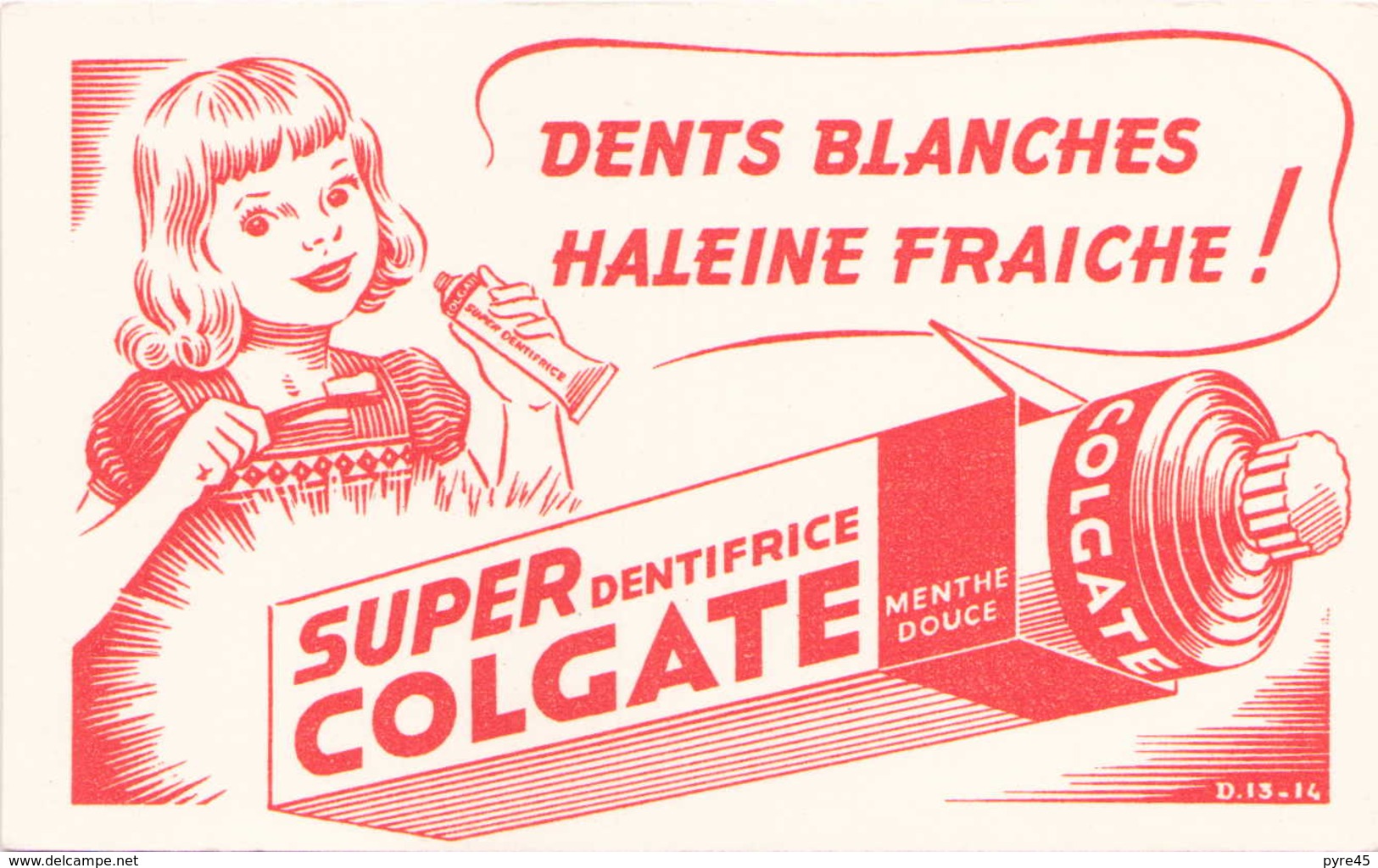 Buvard Dentifrice Colgate 17 Cm X 11 Cm - Parfums & Beauté