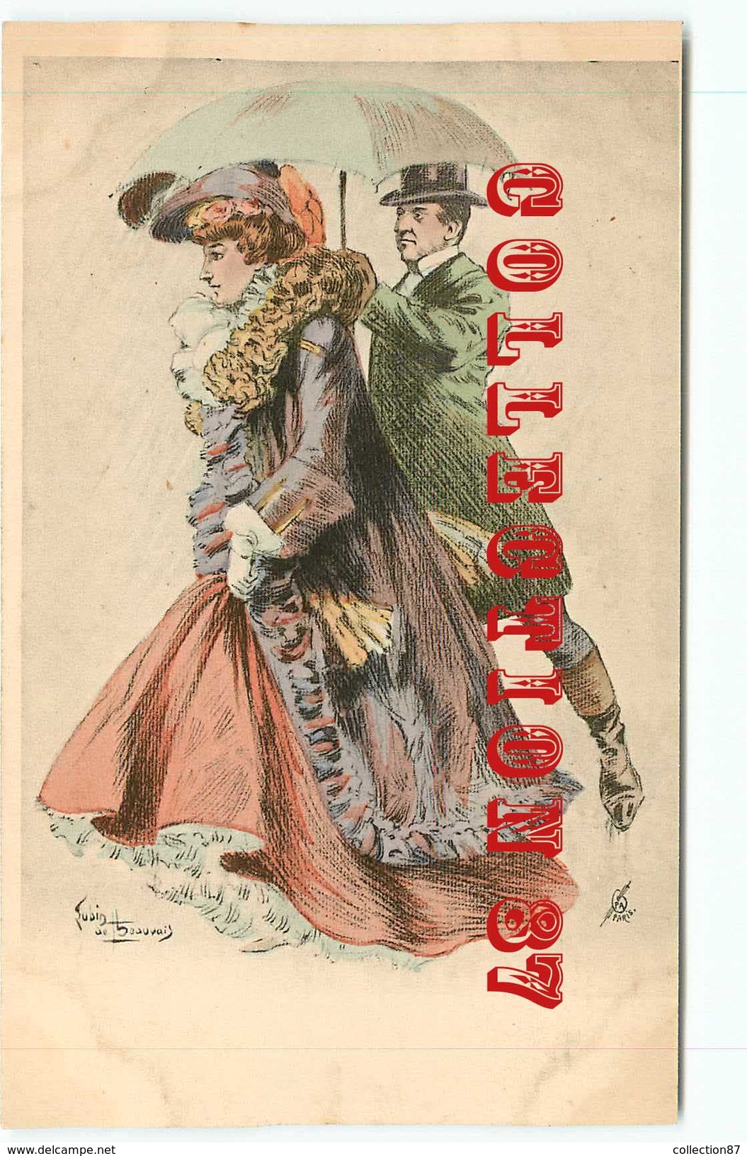 ART NOUVEAU Par LUBIN De BEAUVAIS - FEMME ELEGANTE Au CHAPEAU - CHARME MODE - ILLUSTRATEUR - ILLUSTRATORE ARS NOVA 1900 - Beauvais