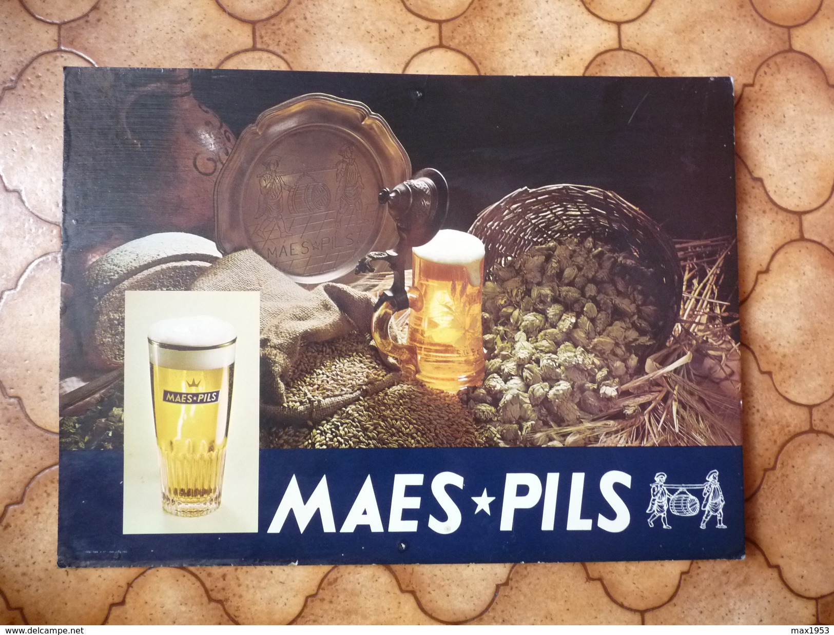 Brasserie - Carton 44 X 31 Cm - MAES PILS - Paperboard Signs