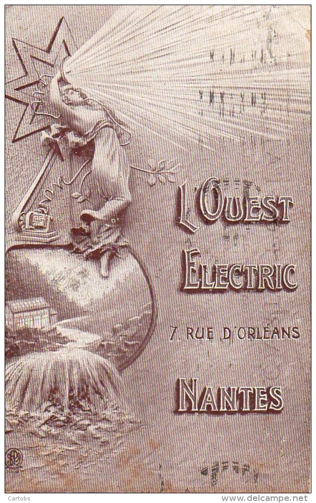 44 NANTES Carte PUB  Pou L'Ouest Electric - Nantes