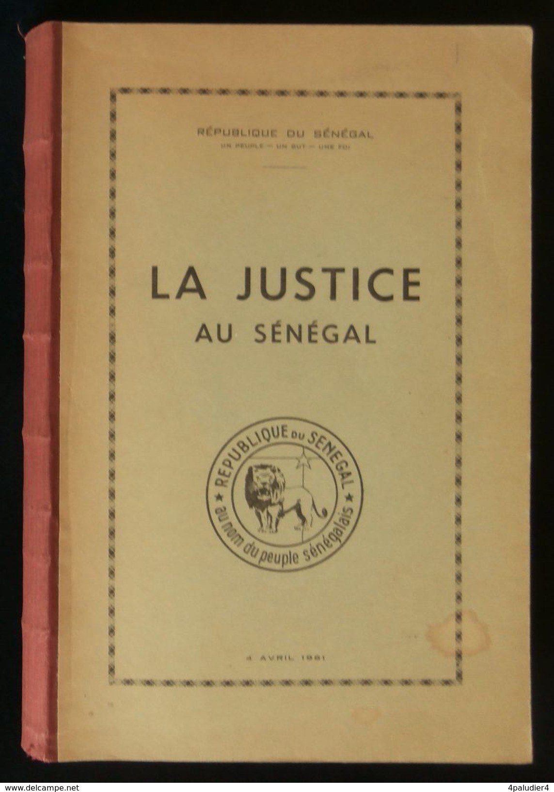 ( Afrique ) LA JUSTICE AU SENEGAL Gabriel D'ARBOUSSIER 1961 - Droit