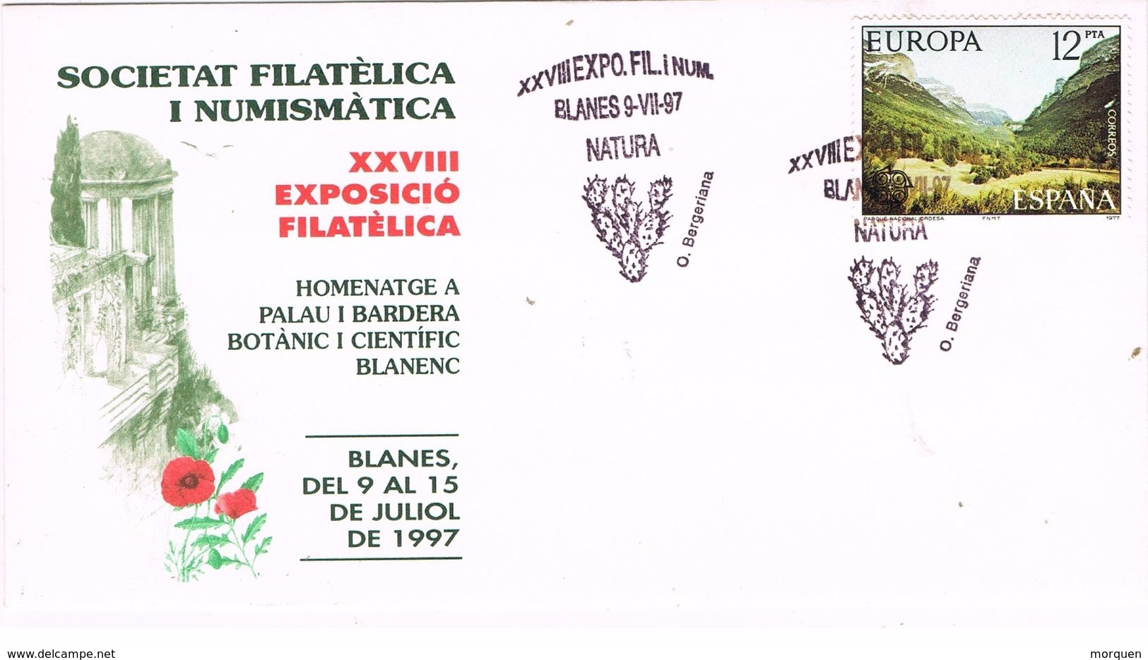 25230. Carta Exposicion BLANES (Gerona) 1997. Natura, Cactus, Jardin Botanico - Cactus