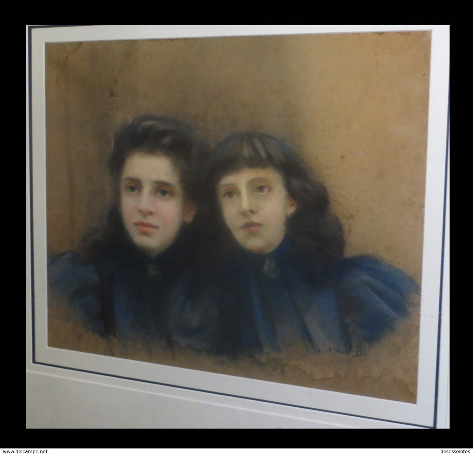 [Grand Pastel Si-igné A. Van B. Et Daté 1898]. - Pasteles