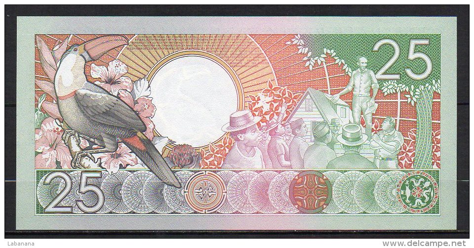 523-Surinam Billet De 25 Gulden 1988 AF759 Neuf - Surinam