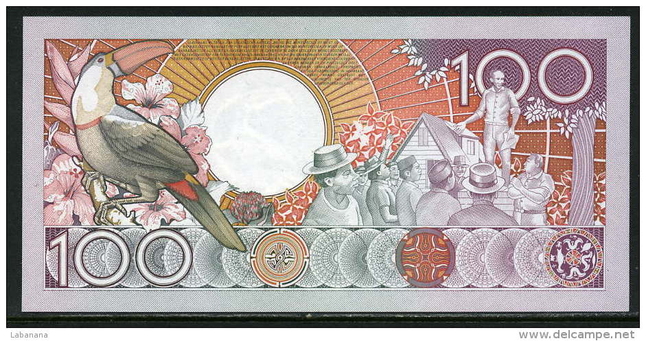 280-Surinam Billet De 100 Gulden 1986 E187 Neuf - Suriname