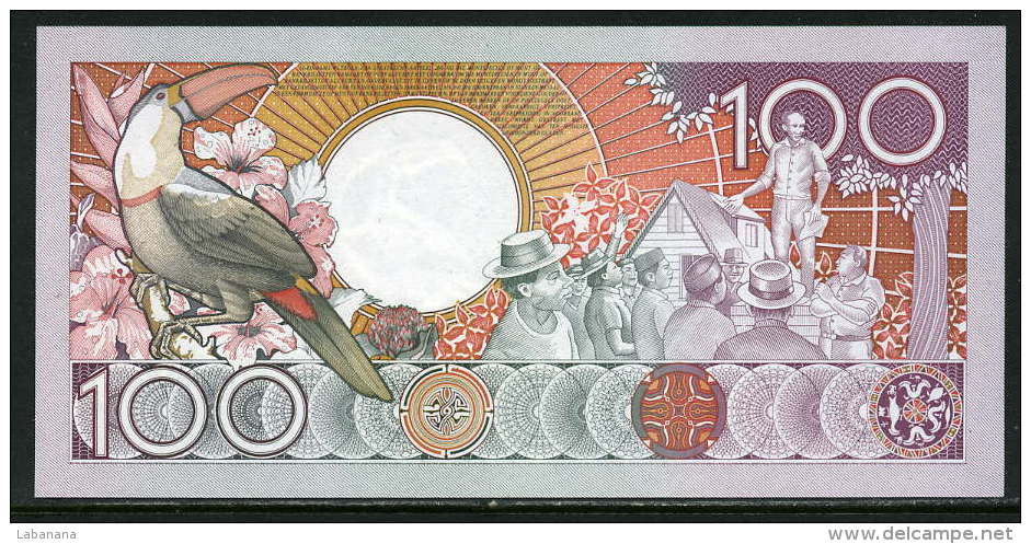 280-Surinam Billet De 100 Gulden 1986 E187 Neuf - Surinam