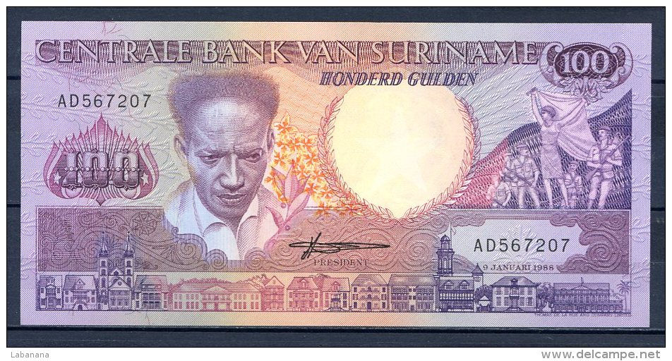 460-Surinam Billet De 100 Gulden 1988 AD567 Neuf - Suriname