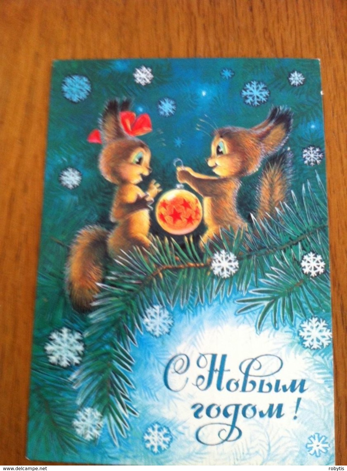 Postcard From Russia USSR 1984 Squirrels - Año Nuevo
