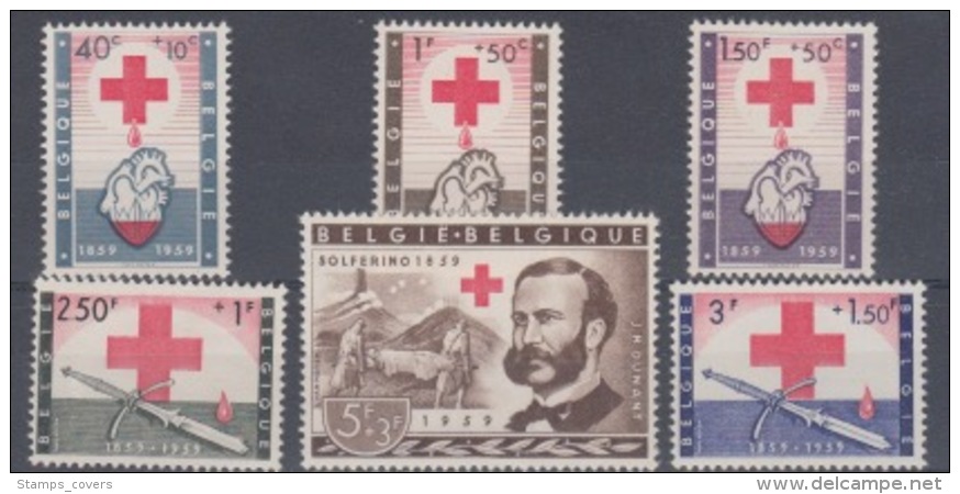 BELGIUM MNH** COB 1096/1101 CROIX ROUGE HENRI DUNANT - Unused Stamps