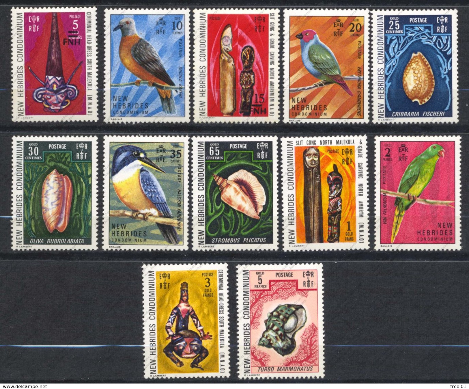 Nouvelles Hébrides, Yvert 338/349, Scott 155/166, MNH - Unused Stamps