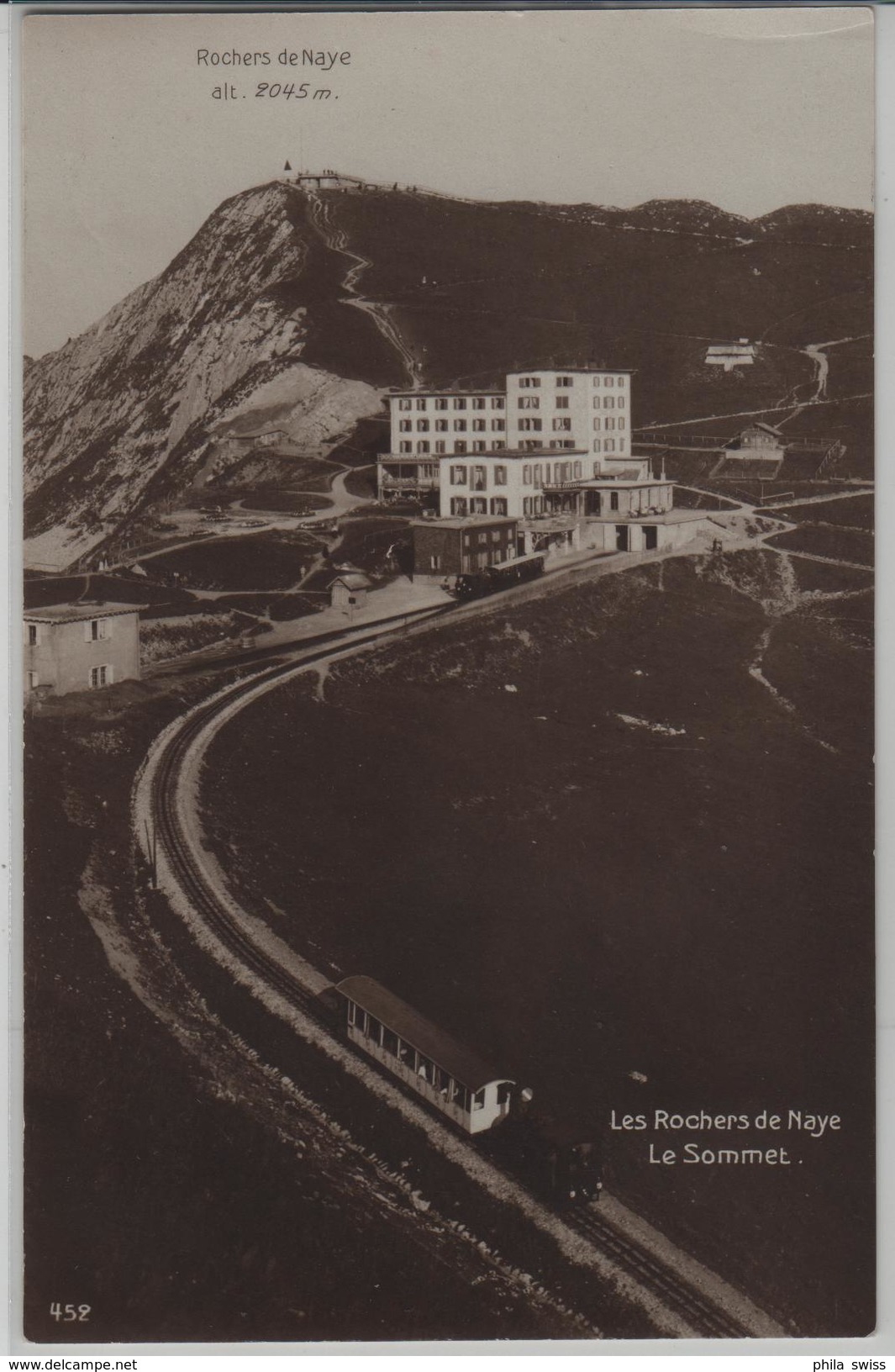 Les Rochers De Naye Le Sommet - Bahnhof, Gare, Station - Photo: Perrochet-Matile - Roche