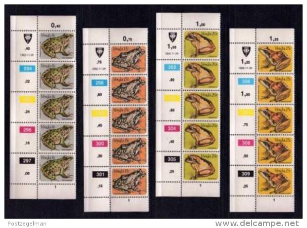 VENDA, 1982, Mint Never Hinged Stamps In Control Blocks, MI 66-69, Frogs, X313 - Venda