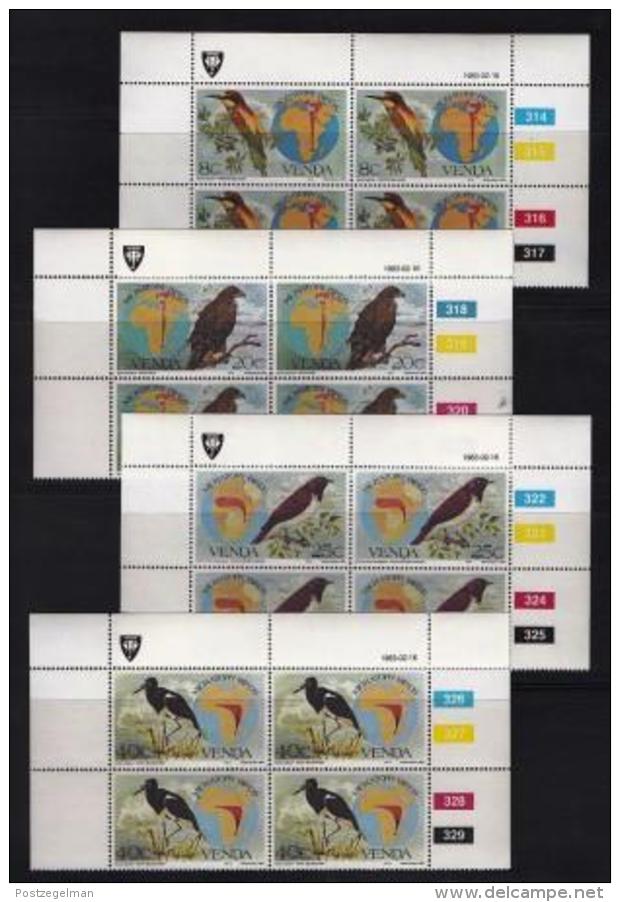 VENDA, 1983, Mint Never Hinged Stamps In Control Blocks, MI 70-73, Frogs, X314 - Venda