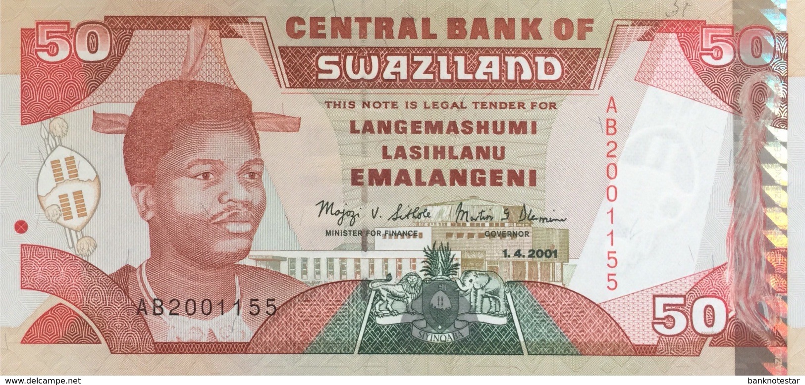 Swaziland 50 Emalangeni P-31a UNC - Swasiland