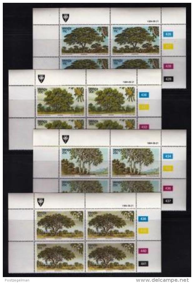 VENDA, 1984, Mint Never Hinged Stamps In Control Blocks, MI 95-98, Indigenous Trees, X321 - Venda