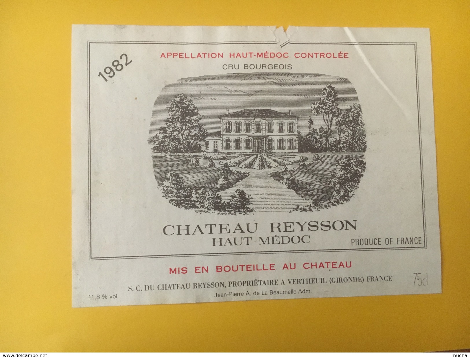 4751 - Château Reysson 1982 Haut-Médoc état Moyen - Bordeaux