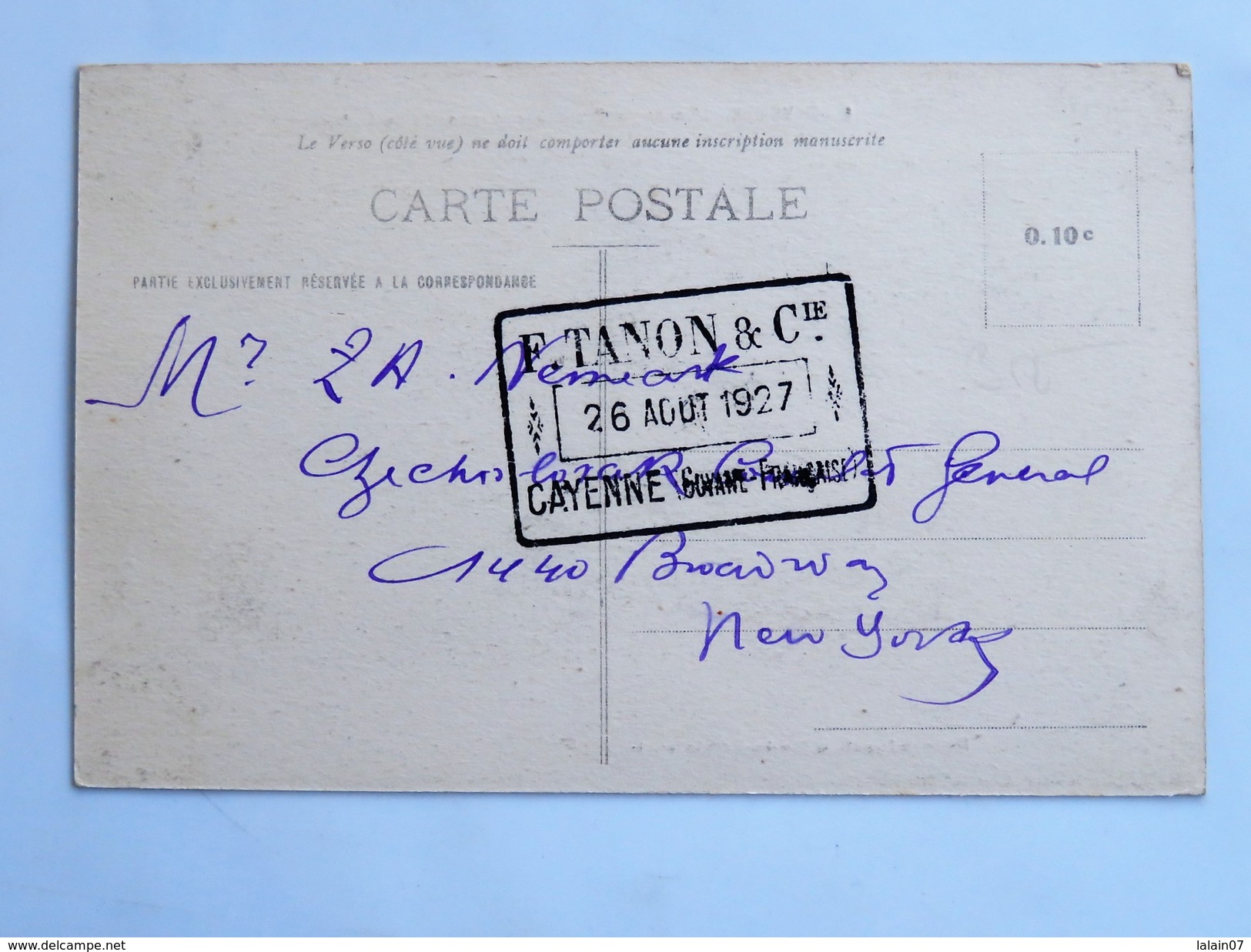 C.P.A. GUYANE : CAYENNE L' Entrée Du Pénitencier, Caserne Des Surveillants, Timbre 1927, Tampon F. TANNON - Cayenne